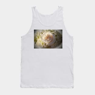 Elegant White Roses Tank Top